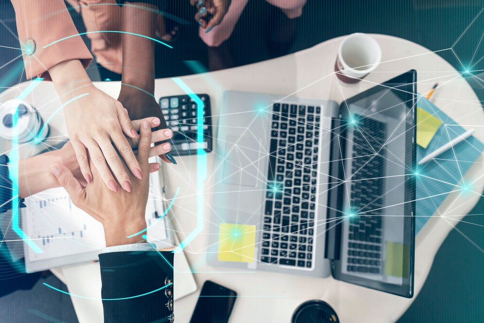 close up hands business concept